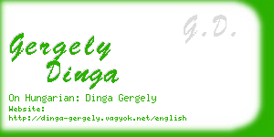 gergely dinga business card
